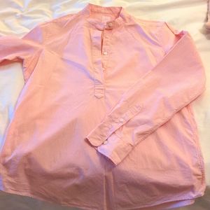 Ann Mashburn pink & white half button down